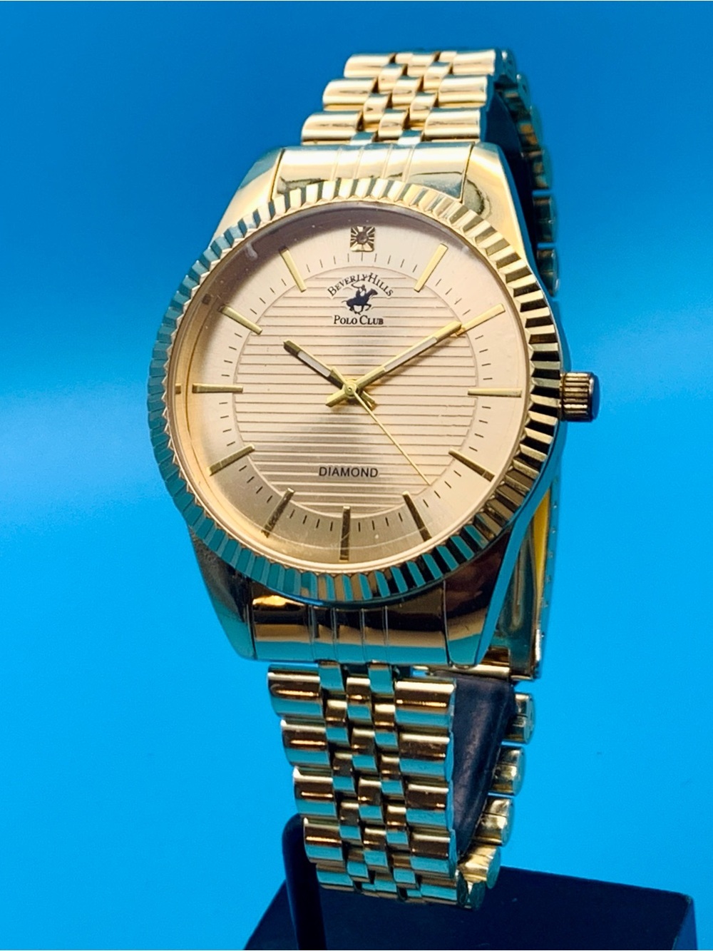 BEVERLY HILLS POLO CLUB Men’s Fashion Quartz Wristwatch Diamond Accent Working